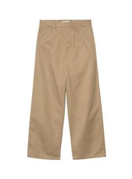 Pantaloni Carhartt Omak color cammello per donna