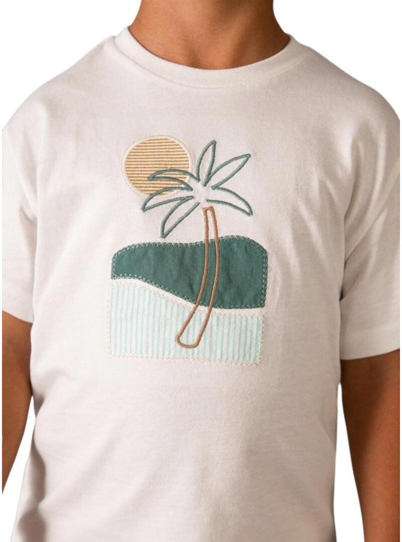 Set bermuda Mayoral Seersucker Beige per bambino.