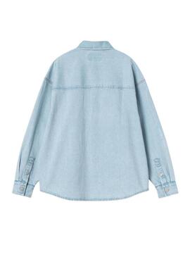 Camicia oversize in denim Carhartt WIP blu chiaro per donna.