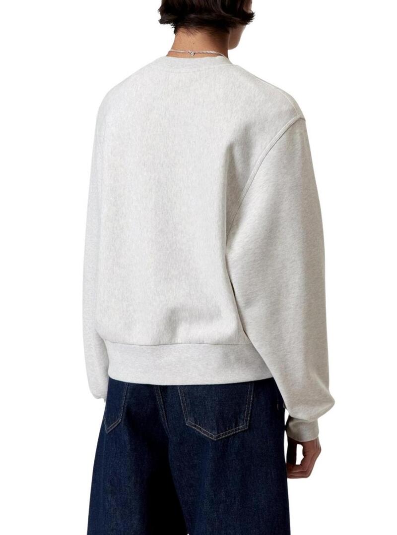 Felpa Carhartt American Script grigia per donna