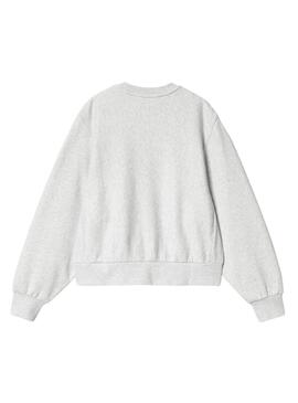 Felpa Carhartt American Script grigia per donna