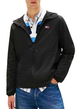 Giacca Tommy Jeans Outdoor Shell nera per uomo