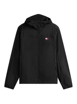Giacca Tommy Jeans Outdoor Shell nera per uomo