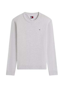 Maglia Tommy Jeans Essential slim grigia per uomo