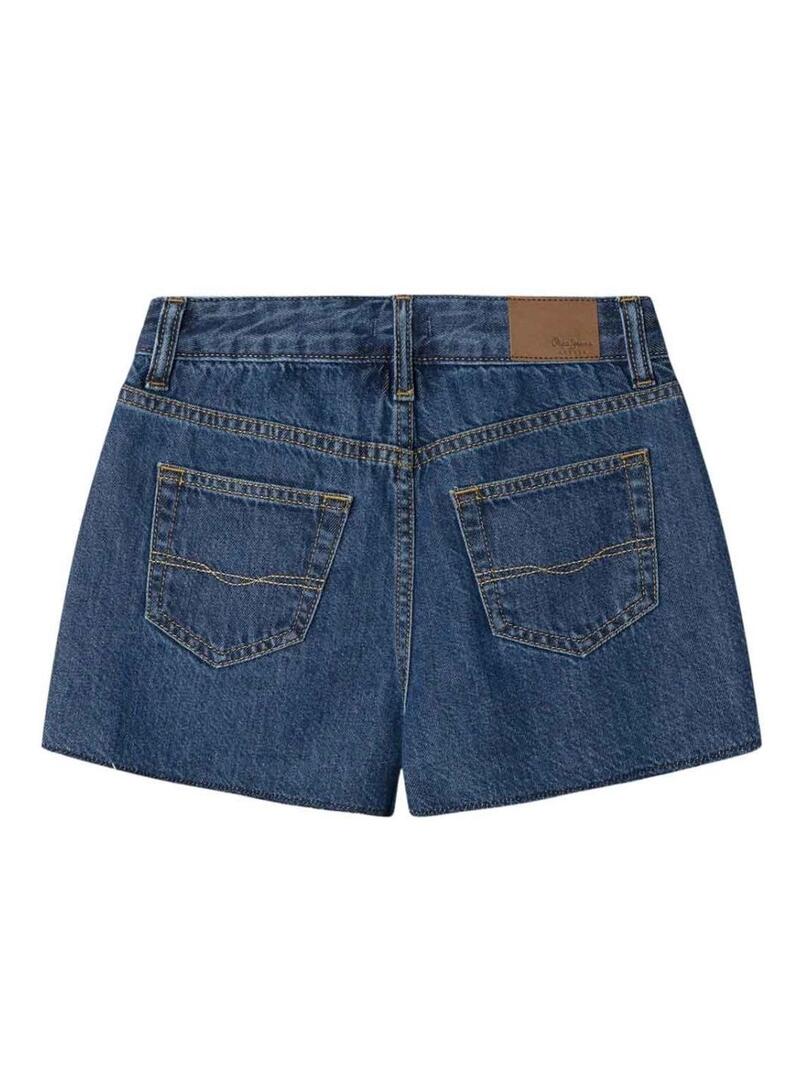 Gonna A-Line corta Pepe Jeans blu per ragazza.