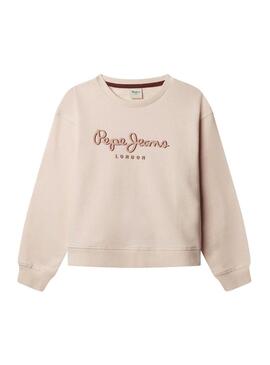 Felpa Pepe Jeans Gab rosa per bambina