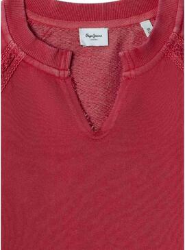 Felpa Pepe Jeans Gabelle Rossa per bambina