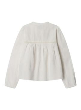 Blusa Pepe Jeans Heather Bianca per bambina
