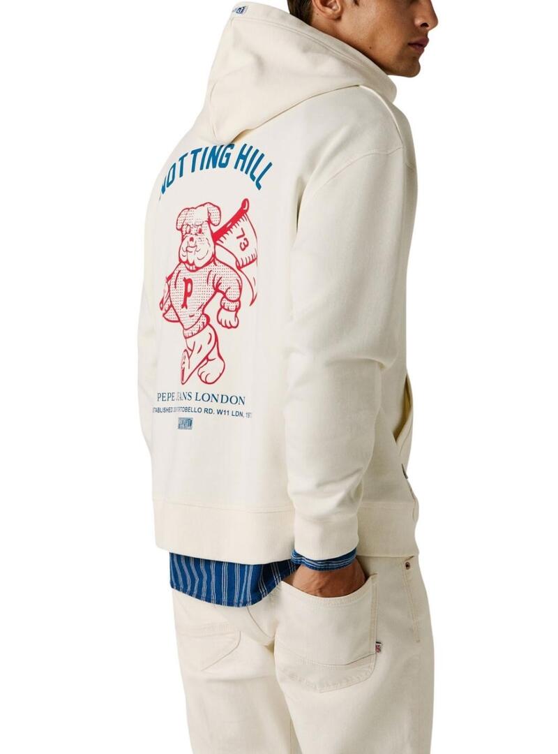 Felpa Pepe Jeans Gideon bianca per uomo