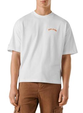 Maglietta Pepe Jeans Gideon bianca per uomo
