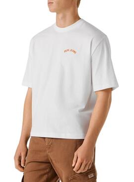 Maglietta Pepe Jeans Gideon bianca per uomo