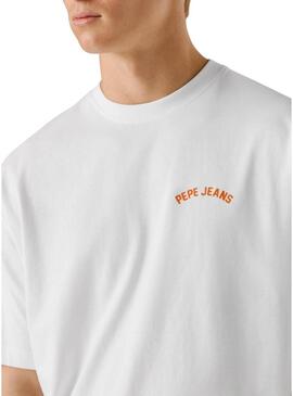 Maglietta Pepe Jeans Gideon bianca per uomo