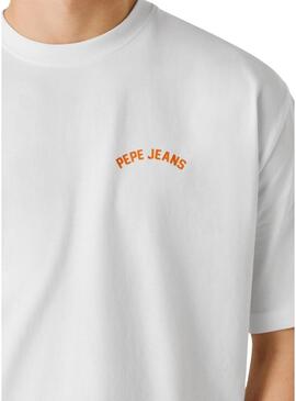 Maglietta Pepe Jeans Gideon bianca per uomo