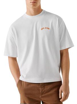 Maglietta Pepe Jeans Gideon bianca per uomo