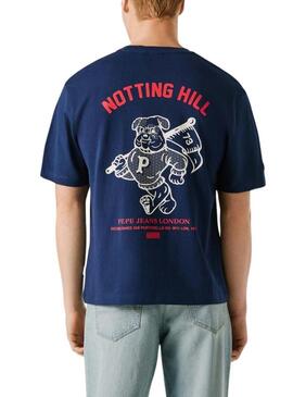 Maglietta Pepe Jeans Gideon blu navy per uomo