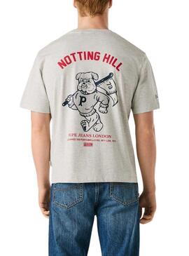 Maglietta Pepe Jeans Gideon grigia per uomo