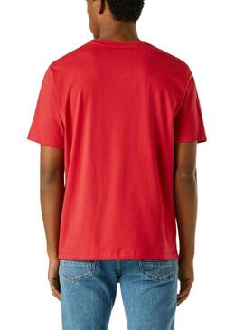 Maglietta Pepe Jeans Eggo rossa per uomo