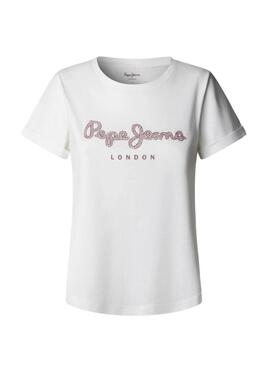 Maglietta Pepe Jeans Nadda bianca per donna