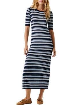 Abito a righe blu Pepe Jeans Kimmi per donna