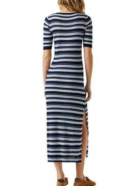 Abito a righe blu Pepe Jeans Kimmi per donna