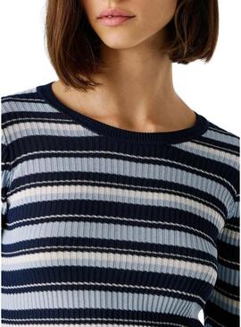 Maglia Pepe Jeans Kimmi a righe blu per donna