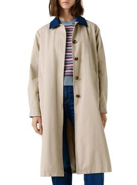 Trench Pepe Jeans Fionna beige per donna