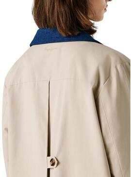 Trench Pepe Jeans Fionna beige per donna