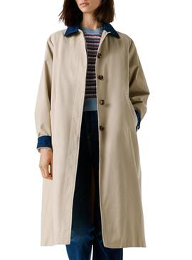 Trench Pepe Jeans Fionna beige per donna