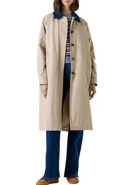 Trench Pepe Jeans Fionna beige per donna