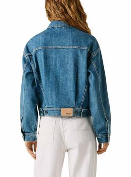 Giacca di jeans Pepe Jeans Relaxed blu per donna.
