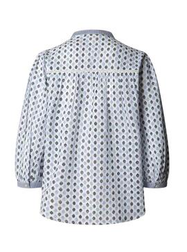 Camicia Pepe Jeans Bloom blu floreale per donna