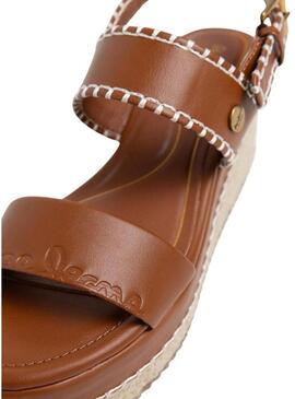 Sandali Pepe Jeans Billie marrone per donna.