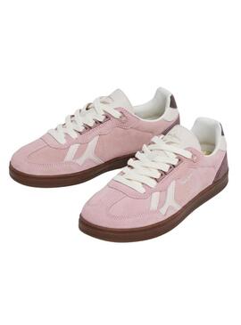 Scarpe da ginnastica Pepe Jeans Ball in pelle rosa per donna