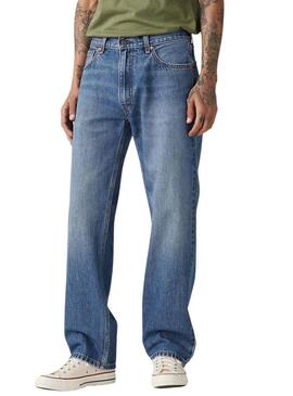 Pantaloni jeans Levis 555 Relaxed blu per uomo