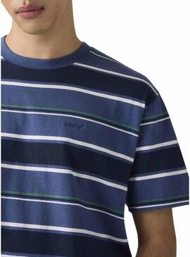 Maglietta Levis Red Tab Vintage a righe blu per uomo
