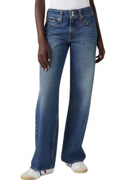 Pantaloni jeans Levis Superlow Loose blu scuro per donna