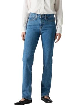 Jeans Levis 314 Shaping Straight blu per donna.