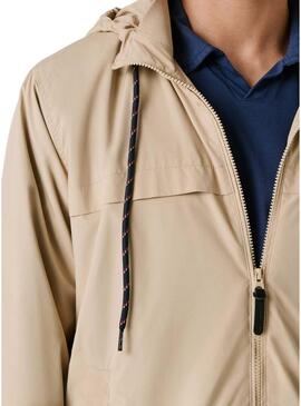 Giacca antivento Pepe Jeans Sebulon beige per uomo