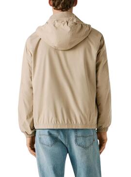 Giacca antivento Pepe Jeans Sebulon beige per uomo