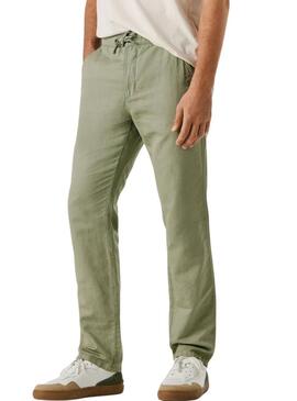 Pantaloni cinesi Pepe Jeans Pull On Comfort verdi per uomo