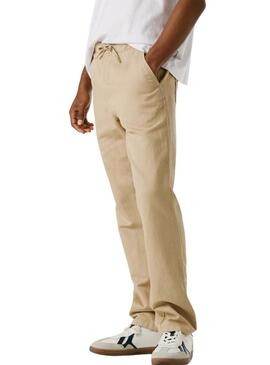 Pantaloni cinesi Pepe Jeans Pull On Comfort beige per uomo
