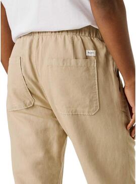 Pantaloni cinesi Pepe Jeans Pull On Comfort beige per uomo