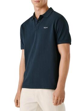 Polo Pepe Jeans Oscar blu navy per uomo