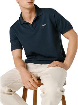 Polo Pepe Jeans Oscar blu navy per uomo