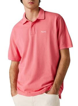 Polo Pepe Jeans Oscar rosa per uomo.