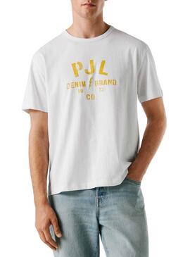 Maglietta Pepe Jeans Gunner bianca per uomo