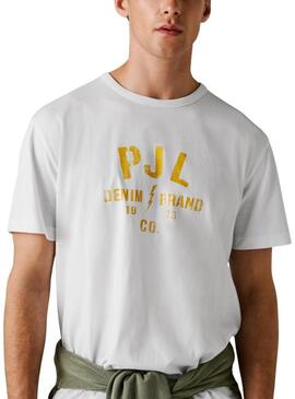 Maglietta Pepe Jeans Gunner bianca per uomo