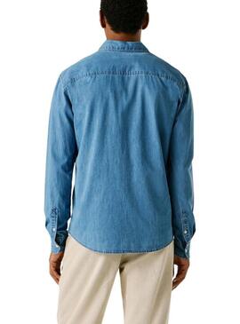 Camicia in denim Pepe Jeans Classic slim blu per uomo