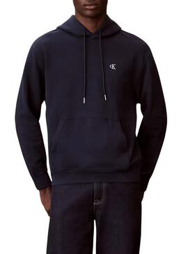 Felpa Calvin Klein Jeans Monogram blu scuro per uomo