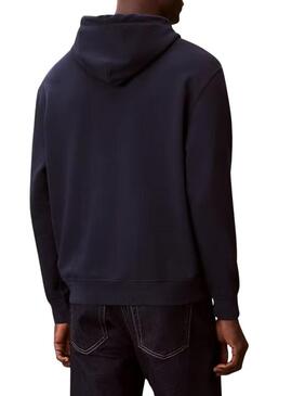 Felpa Calvin Klein Jeans Monogram blu scuro per uomo
